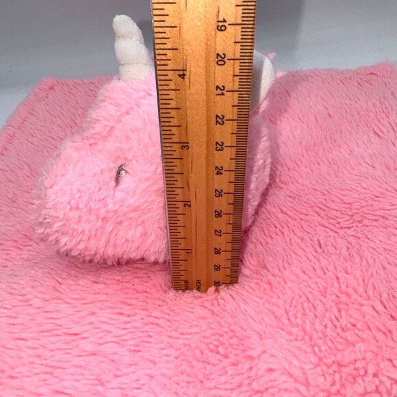 Parents Choice Pink Plush Unicorn Lovey Blanket Stuffed Animal Security Comfort - Picture 6 of 9